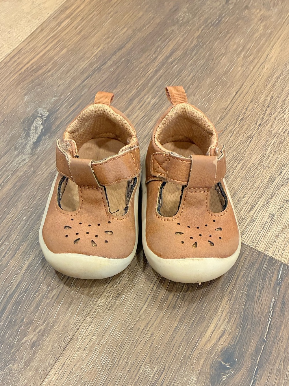 Stride Rite Brown Mary Jane Baby Walker Shoes Size 2 Baby